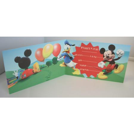 6 Cartes D Invitation Mickey
