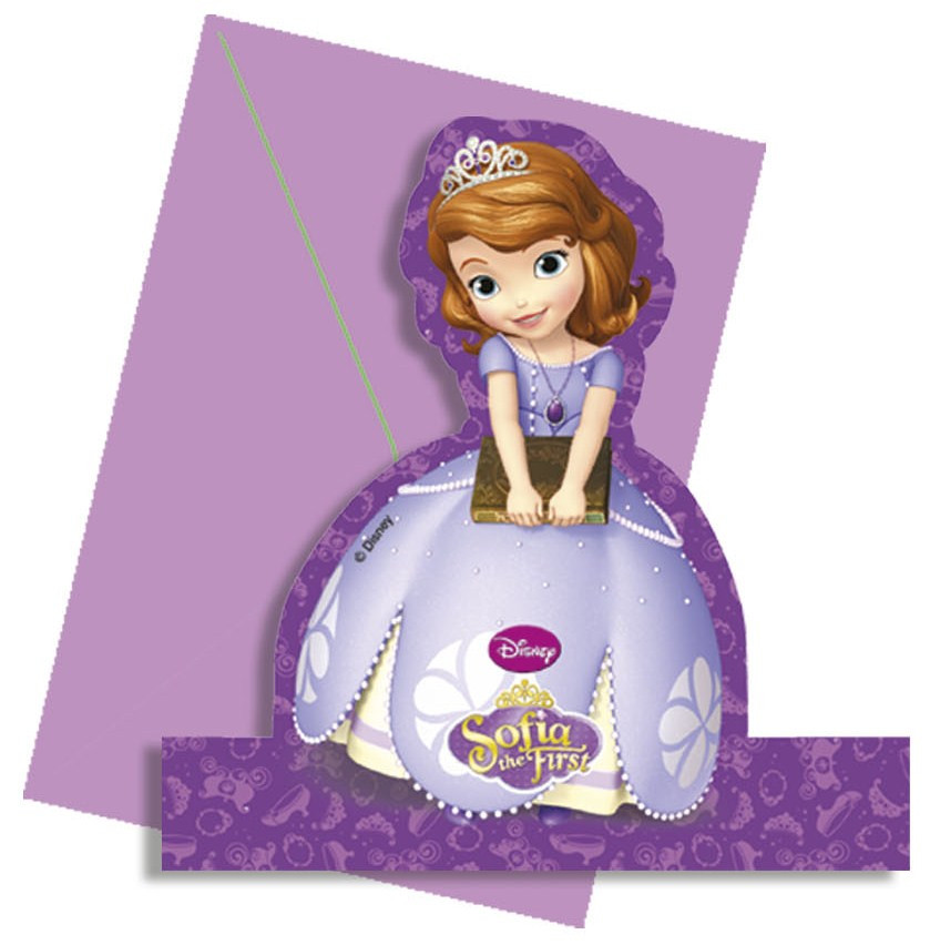 Anniversaire Fille Princesse Sofia 4 Invitations Silhouette Princesse Sofia Anniversaire A Prix Brade