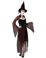 Costume femme sorcière rouge et noir - Taille unique