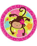 assiettes jungle"monkey love" x8