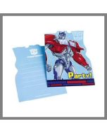 Cartes d'invitation Transformers - x8