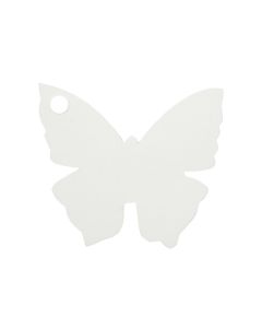 10 Etiquettes Dragées Papillon Blanc