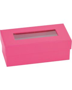 6 boîtes à dragées rectangulaires fuchsia