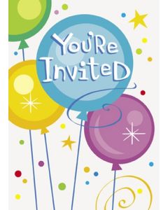 8 cartes d'invitation Birthday Pops