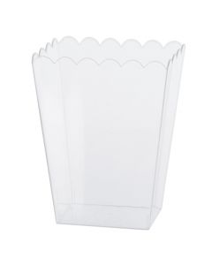 Contenant plastique dentelé - 19,3 cm de hauteur 