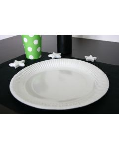 25 assiettes en carton blanches – 23 cm