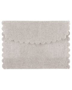 Lot de 6 pochettes coton blanc - 9 x 6 cm