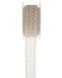 Ruban dentelle ivoire - 25 mm x 3 m