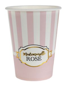 10 gobelets baby shower "mademoiselle rose"