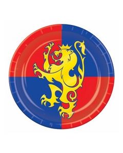 assiette lion blason médiéval