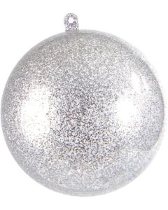 Boule Pailletée argent 10cm x1