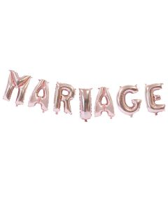 Ballon lettre Mariage rose gold