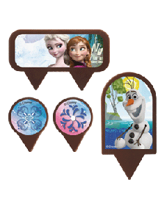 Kit de 4 décorations de gâteau en chocolat – Reine des Neiges 