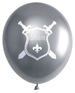 Ballon chevalier argenté x6