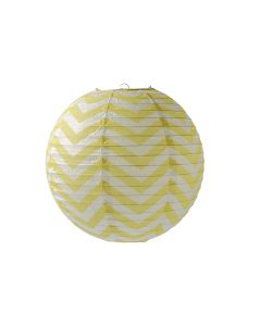 Lanterne chevron jaune - 35 cm