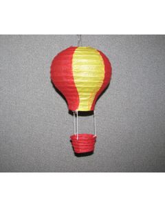 Montgolfière rouge et jaune de 13 x 22 cm