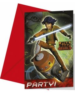 6 invitations star wars rebels