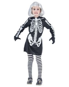 Déguisement fille squelette robe - Taille 10/12 ans