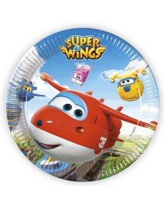 8 assiettes en carton Super wings pas chères