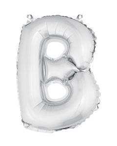 Ballon lettre B couleur argent