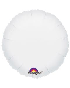 ballon alu rond blanc