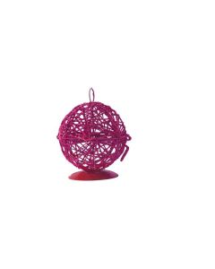 Boule Deco avec socle fuchsia