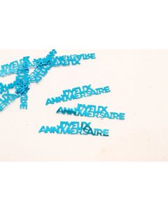 Confettis de table "Joyeux anniversaire" - Turquoise