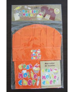 Tablier et toque pour enfant - orange