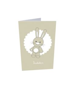 x10 Invitation lapin + enveloppes 