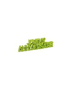 déco de table joyeux anniversaire vert anis