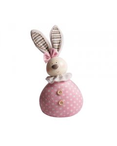 lapin en tissu rose