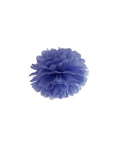 Pompon bleu marine - 25 cm