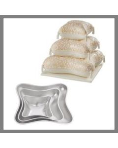 Set de 3 moules "coussin" pour pièce montée