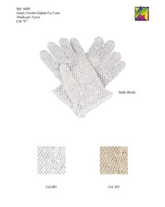 Gants crochet enfants PM - écru