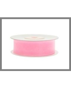 Ruban organdi 19 mm - rose