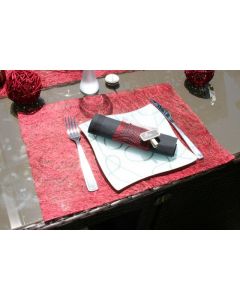 Sets de table Abaca rectangulaires - bordeaux