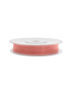 Ruban soie 6 mm - corail